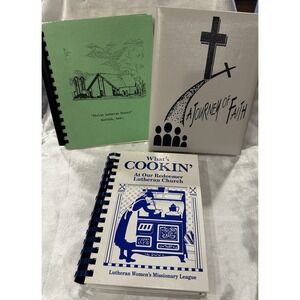 Church Cookbooks Community Midwest Cookbooks Set Of 3 Spiral Bound Vintage